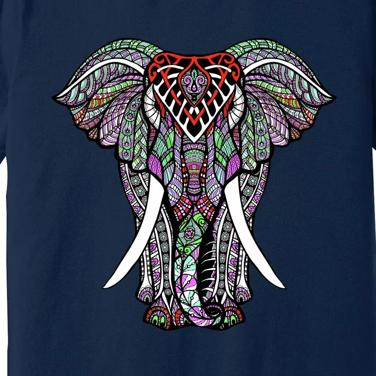 Henna Stylish Artistic Save The Elephants Wildlife Premium T-Shirt