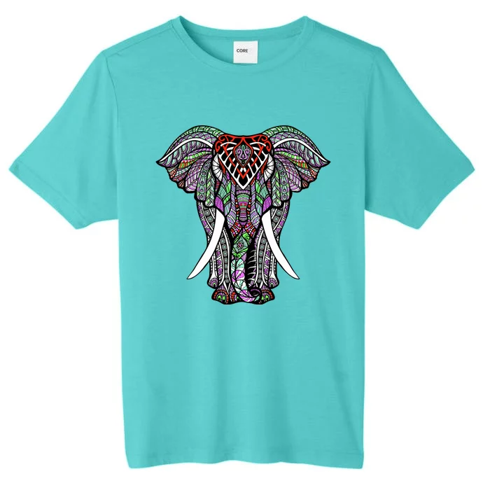 Henna Stylish Artistic Save The Elephants Wildlife ChromaSoft Performance T-Shirt