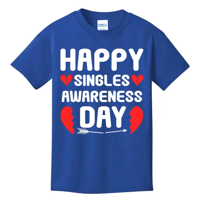 Happy Singles Awareness Day Funny Gift Kids T-Shirt