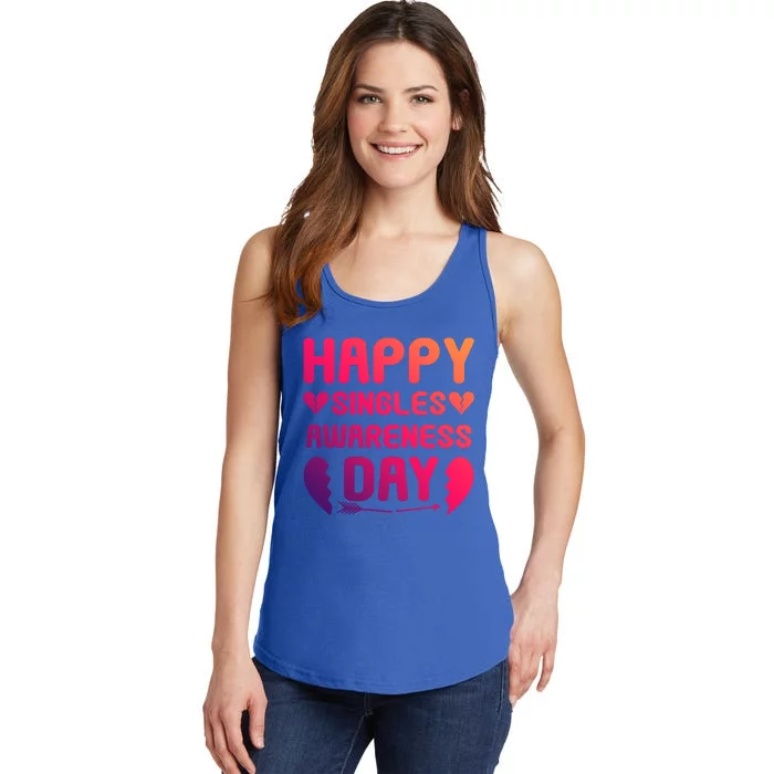 Happy Singles Awareness Day Meaningful Gift Ladies Essential Tank