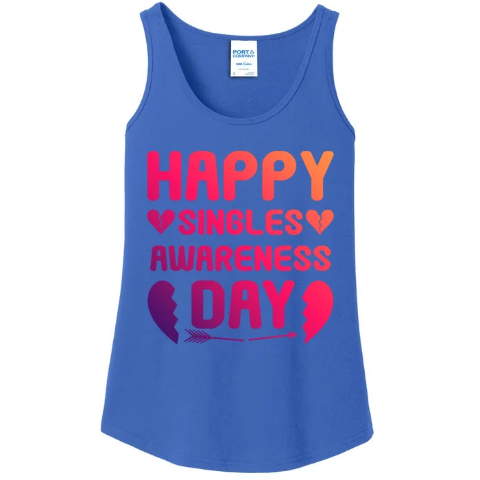 Happy Singles Awareness Day Meaningful Gift Ladies Essential Tank