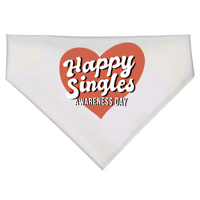 Happy Singles Awareness Day Funny Valentines Day Singles Gift USA-Made Doggie Bandana