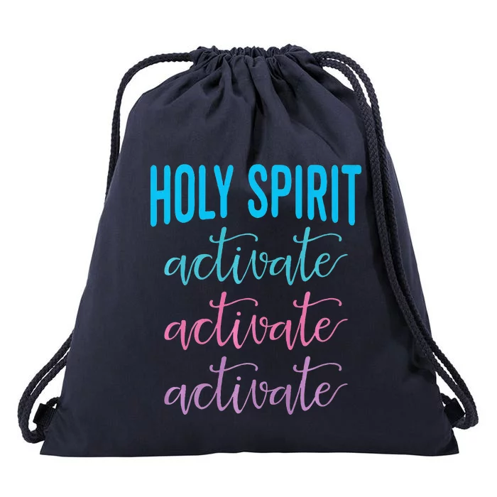 Holy Spirit Activate Christian Religious Jesus Christmas Premium Drawstring Bag