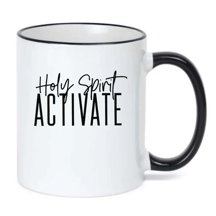 Holy Spirit Activate Funny Christian Black Color Changing Mug