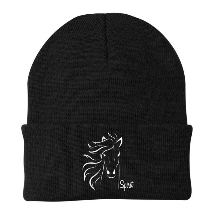 Horse Spirit Animal For Riding Lovers Feel Free Gift Idea Knit Cap Winter Beanie