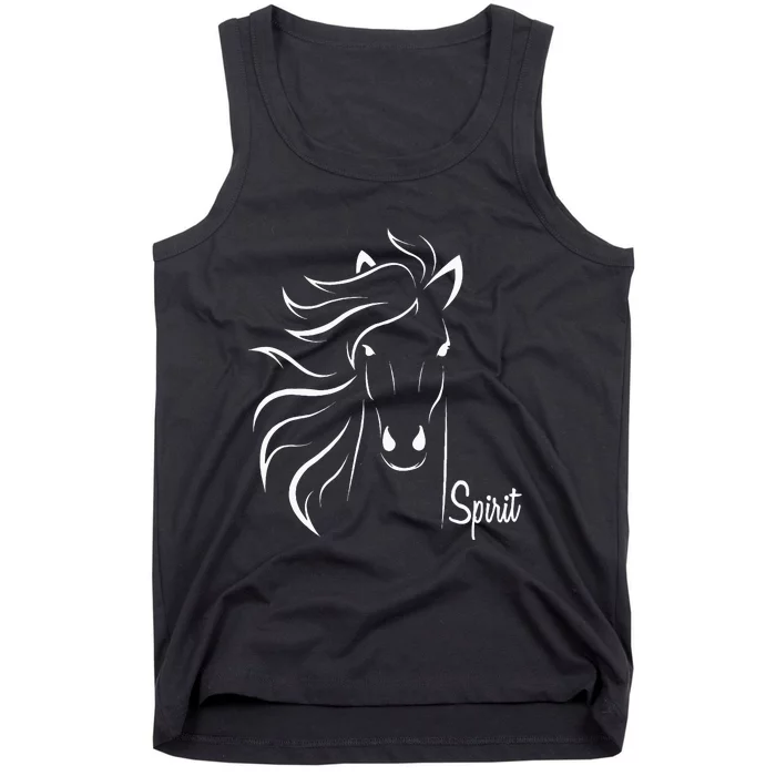 Horse Spirit Animal For Riding Lovers Feel Free Gift Idea Tank Top