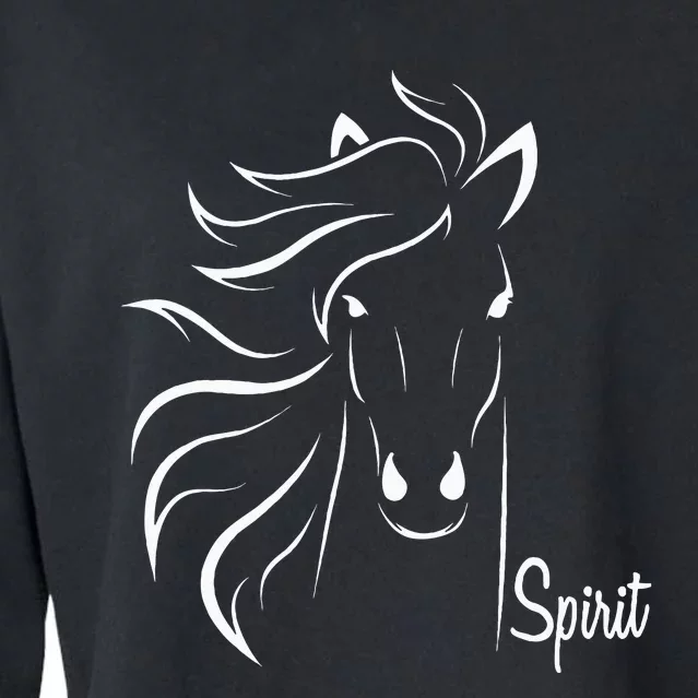 Horse Spirit Animal For Riding Lovers Feel Free Gift Idea Cropped Pullover Crew