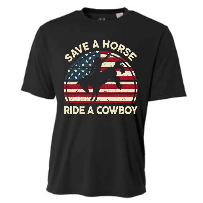 Horse Save A Horse Ride A Cowboy Cooling Performance Crew T-Shirt