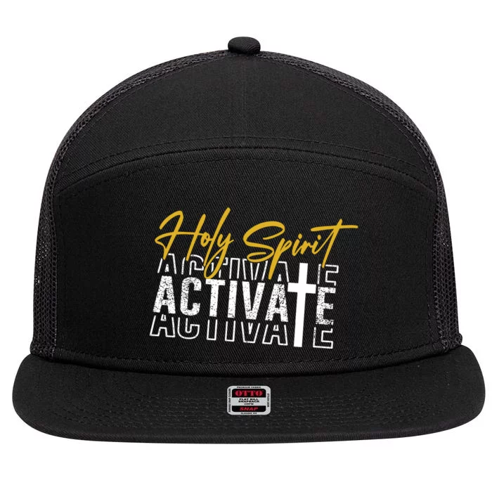 Holy Spirit Activate 7 Panel Mesh Trucker Snapback Hat