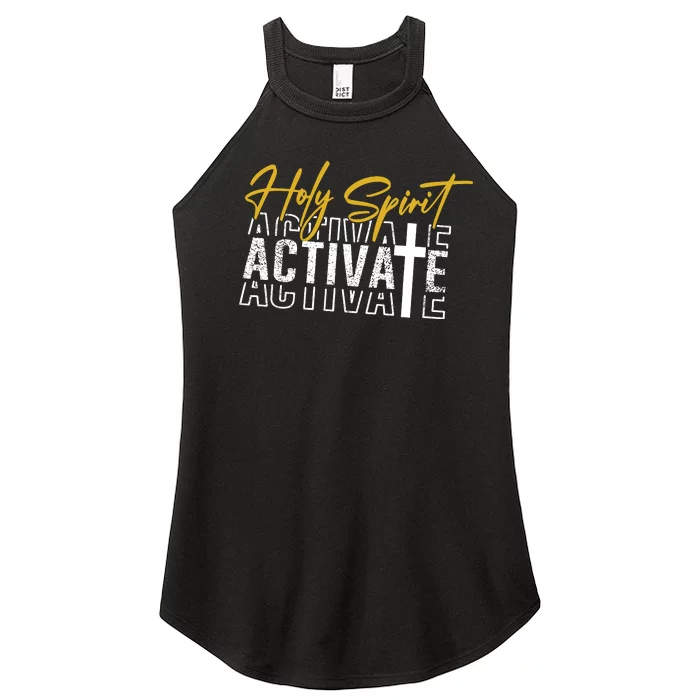 Holy Spirit Activate Women’s Perfect Tri Rocker Tank