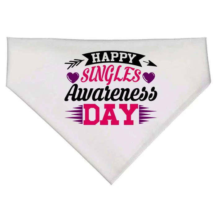 Happy Singles Awareness Day USA-Made Doggie Bandana