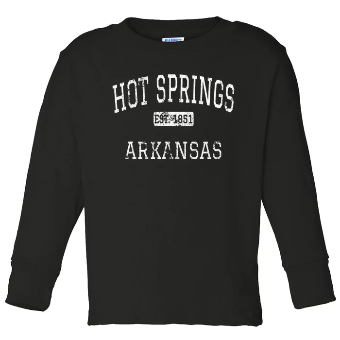 Hot Springs Arkansas AR Vintage Toddler Long Sleeve Shirt