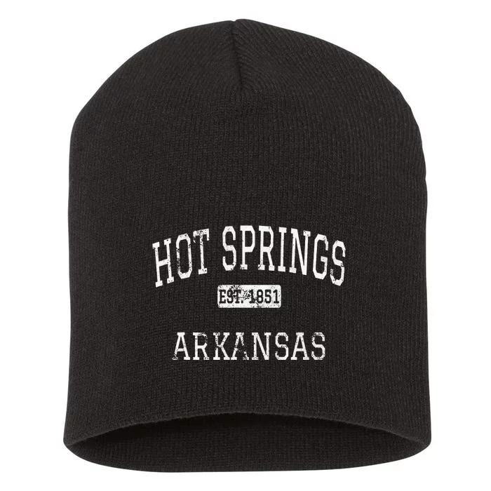 Hot Springs Arkansas AR Vintage Short Acrylic Beanie