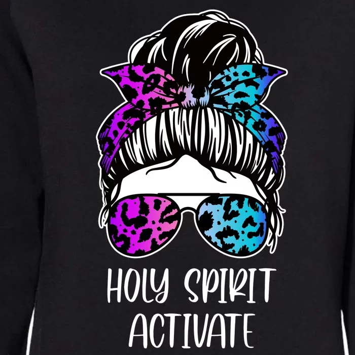 Holy Spirit Activate Funny Female Hair Bun Womens California Wash Sweatshirt