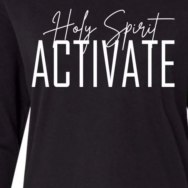 Holy Spirit Activate Womens Cotton Relaxed Long Sleeve T-Shirt