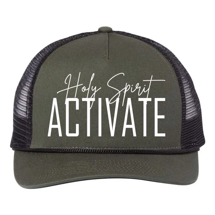 Holy Spirit Activate Retro Rope Trucker Hat Cap