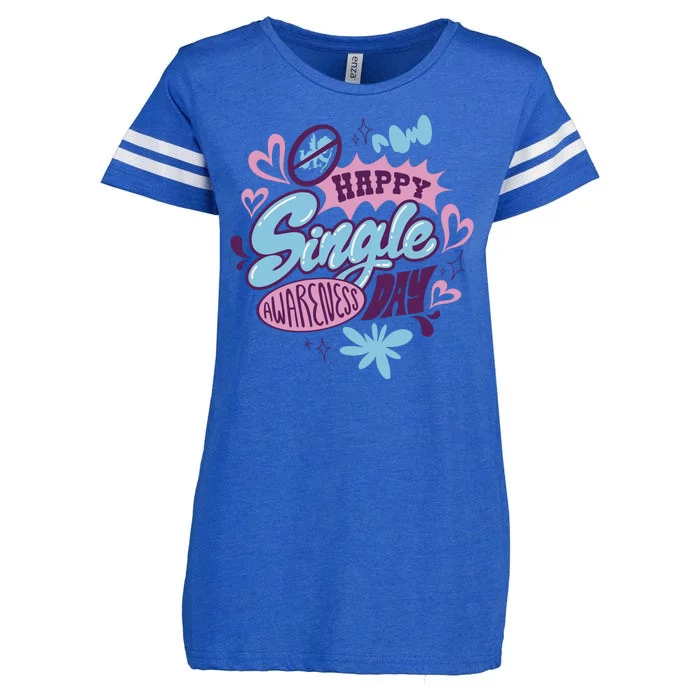 Happy Single Awareness Day Enza Ladies Jersey Football T-Shirt