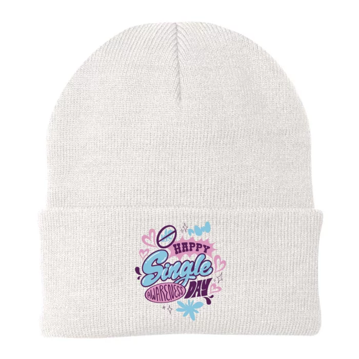 Happy Single Awareness Day Knit Cap Winter Beanie