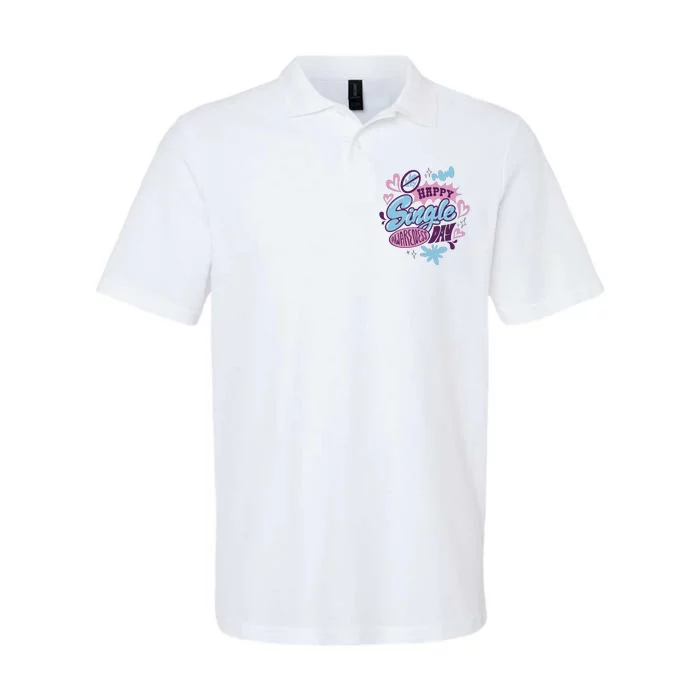 Happy Single Awareness Day Softstyle Adult Sport Polo