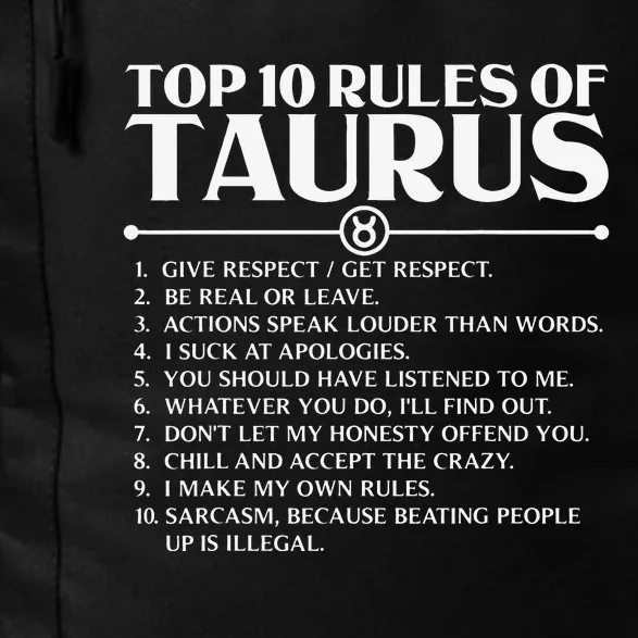 Horoscope Symbols Astrology Sign Top 10 Rules Of Taurus Daily Commute Backpack