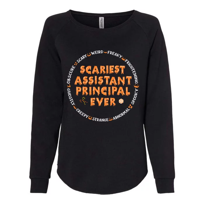 Halloween Scariest Assistant Principal Gift Womens California Wash Sweatshirt