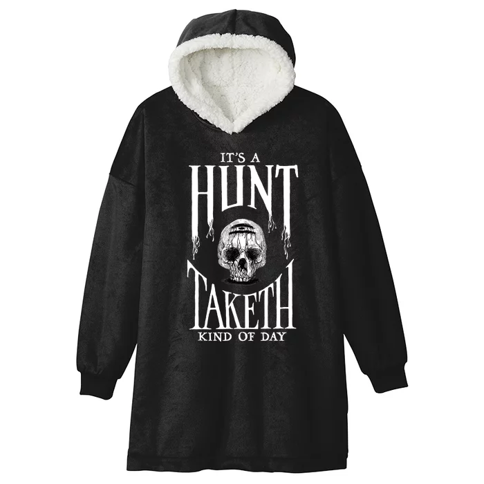 Hunt Showdown Anniversary Three of Skulls Black Hooded Wearable Blanket