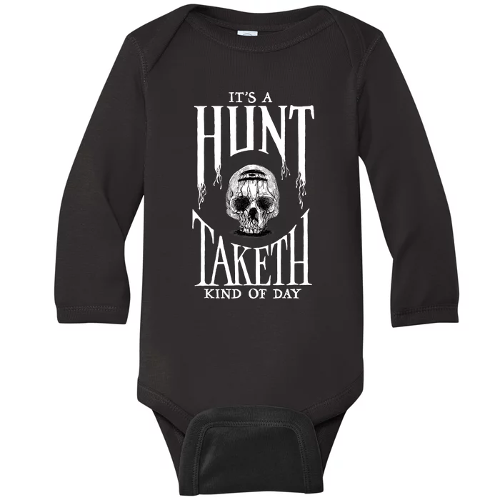 Hunt Showdown Anniversary Three of Skulls Black Baby Long Sleeve Bodysuit