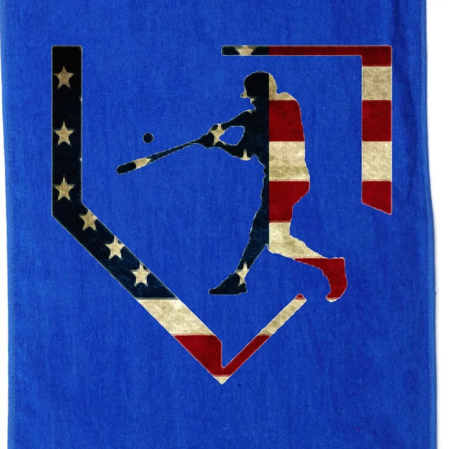 High School Baseball Season College Ball Player Usa Flag Platinum Collection Golf Towel