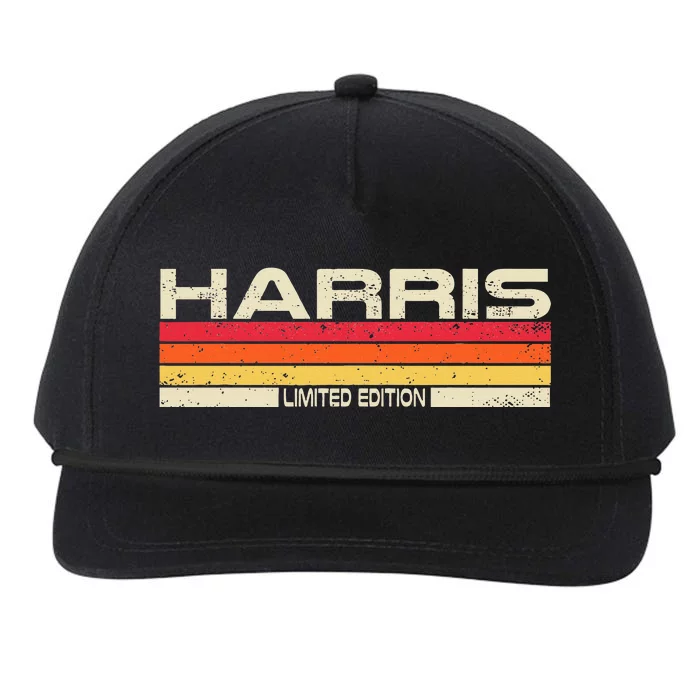 Harris Surname Birthday Family Reunion 80s 90s Sunset Snapback Five-Panel Rope Hat