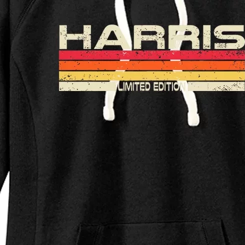 Harris Surname Birthday Family Reunion 80s 90s Sunset Women's Fleece Hoodie