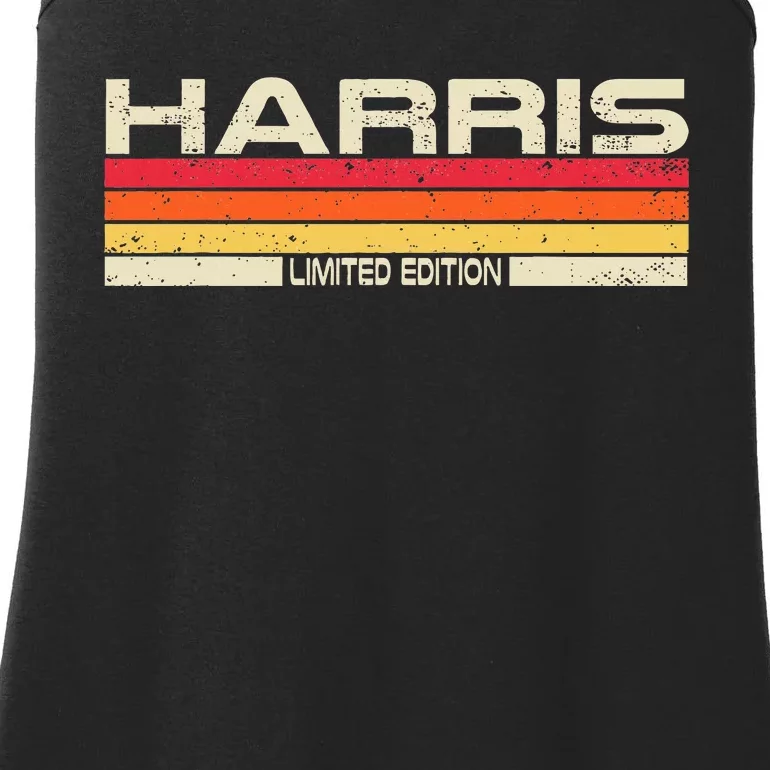 Harris Surname Birthday Family Reunion 80s 90s Sunset Ladies Essential Tank