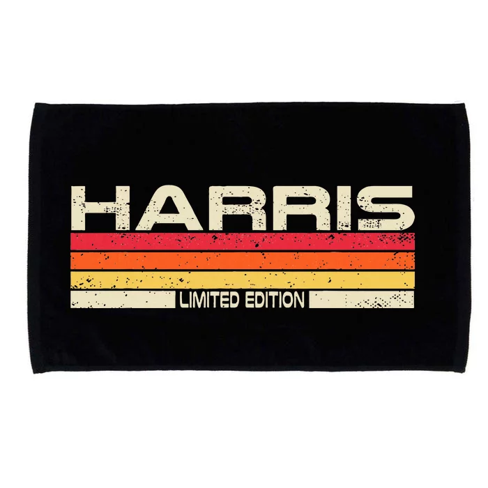 Harris Surname Birthday Family Reunion 80s 90s Sunset Microfiber Hand Towel