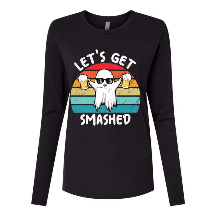 Halloween Squad Beer Lovers LetS Get Smashed Vintage Gift Womens Cotton Relaxed Long Sleeve T-Shirt