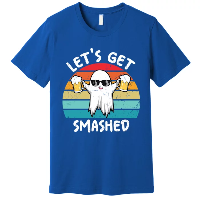 Halloween Squad Beer Lovers LetS Get Smashed Vintage Gift Premium T-Shirt