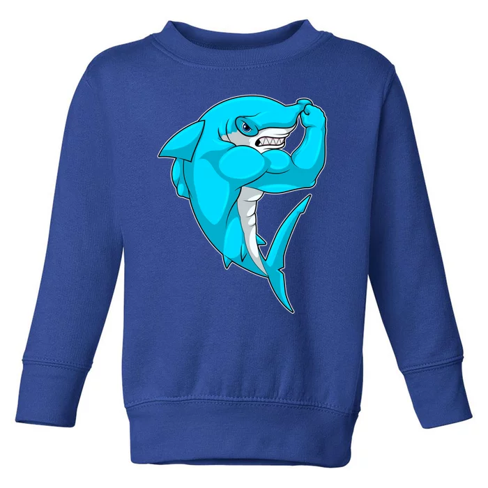 Hammerhead Shark Bodybuilder Bodybuilding Sports Gift Toddler Sweatshirt