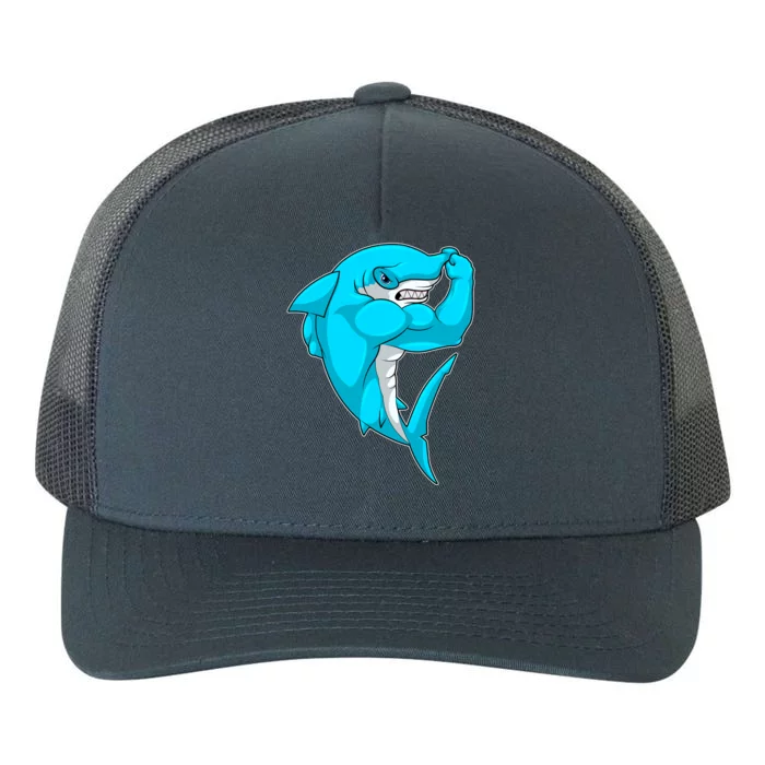 Hammerhead Shark Bodybuilder Bodybuilding Sports Gift Yupoong Adult 5-Panel Trucker Hat