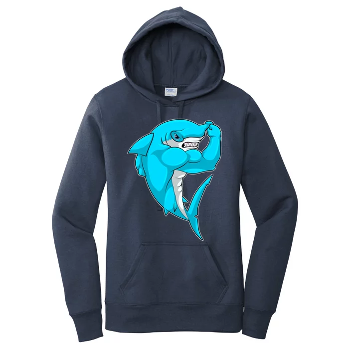 Hammerhead Shark Bodybuilder Bodybuilding Sports Gift Women's Pullover Hoodie