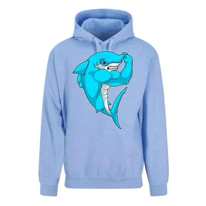 Hammerhead Shark Bodybuilder Bodybuilding Sports Gift Unisex Surf Hoodie