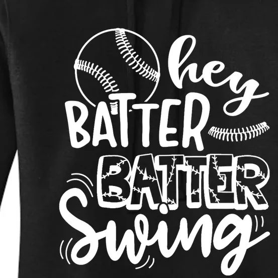 Hey Swing Batter Baseball Fans Baseball Player Children Women's Pullover Hoodie