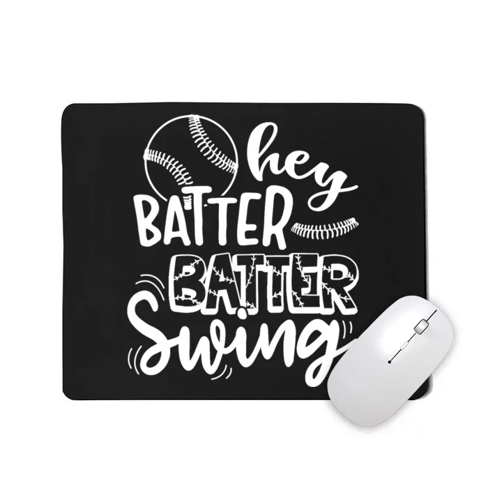 Hey Swing Batter Baseball Fans Baseball Player Children Mousepad