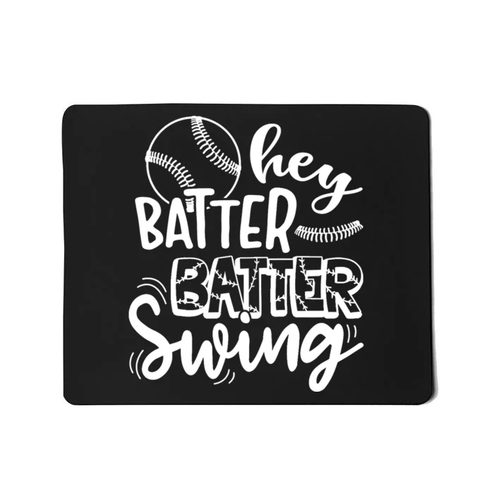 Hey Swing Batter Baseball Fans Baseball Player Children Mousepad