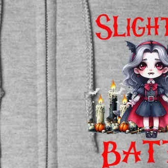 Halloween Slightly Batty Halloween Party Girl Full Zip Hoodie