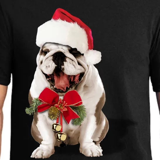 Hybrid Santa Bulldog Christmas Cute Gift Cute Gift Pajama Set