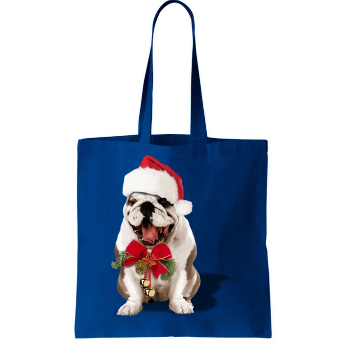 Hybrid Santa Bulldog Christmas Cute Gift Cute Gift Tote Bag