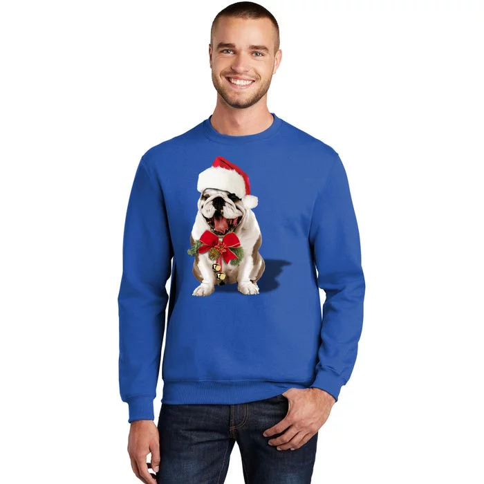 Hybrid Santa Bulldog Christmas Cute Gift Cute Gift Tall Sweatshirt