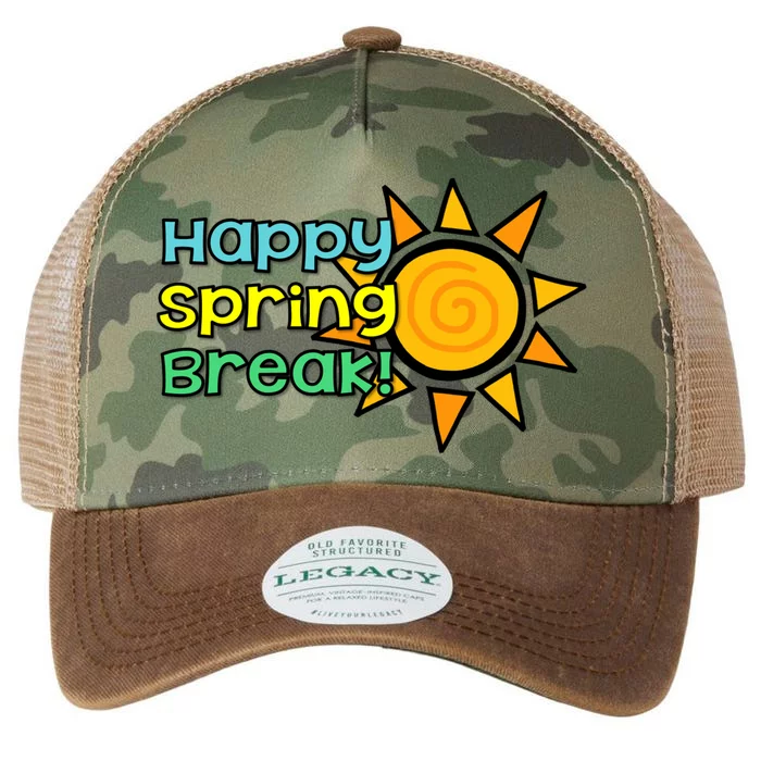 Happy Spring Break Sun Legacy Tie Dye Trucker Hat