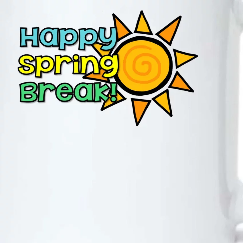 Happy Spring Break Sun Black Color Changing Mug