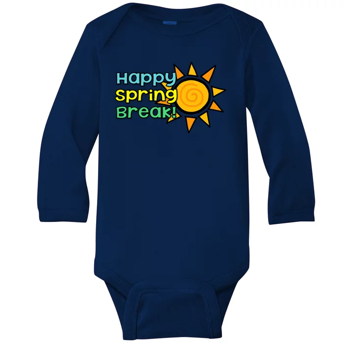 Happy Spring Break Sun Baby Long Sleeve Bodysuit