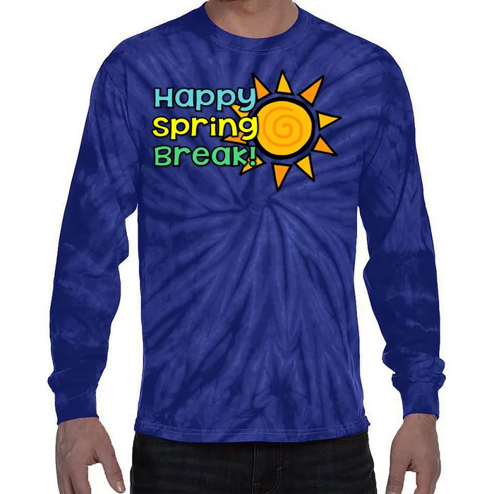 Happy Spring Break Sun Tie-Dye Long Sleeve Shirt