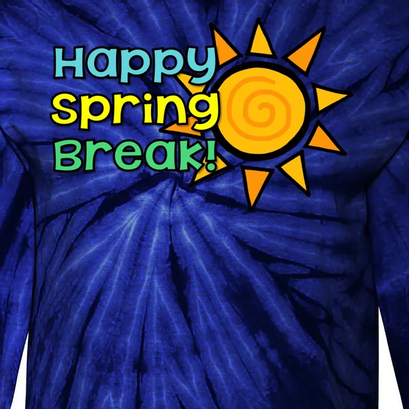 Happy Spring Break Sun Tie-Dye Long Sleeve Shirt